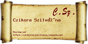 Czikora Szilvána névjegykártya